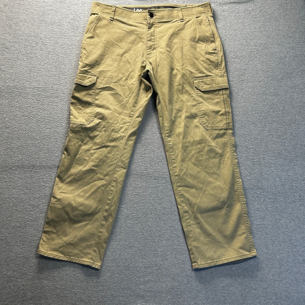 Lee Cargo Pants Extreme Motion MVP Mens 36x30 Khaki Regular Straight Stretch